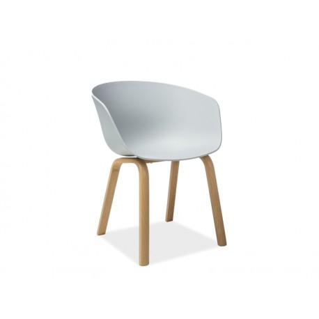 Chaise scandinave EGO coque polypropylène et pied bois