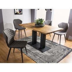 Table SAURON plateau bois et pieds en métal
