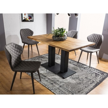 Table SAURON plateau bois et pieds en métal