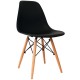 Lot de 4 chaises nordiques EMI design noir style scandinave