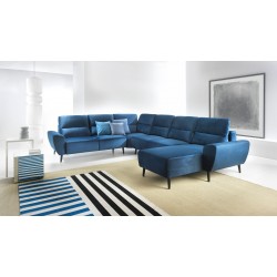 Canapé panoramique BOSCO style scandinave nordique tendance et moderne en bleu