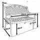 RISA - Banc de jardin en aluminium blanc 2 places