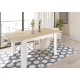 Table extensible scandinave KENDA bois et blanc style nordique