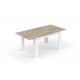 Table extensible scandinave KENDA bois et blanc style nordique