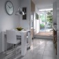 Table extensible ALGA blanc brillant, gris ou bois Table extensible ALGA blanc brillant, gris ou bois
