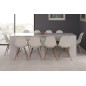 Table extensible ALGA blanc brillant, gris ou bois Table extensible ALGA blanc brillant, gris ou bois