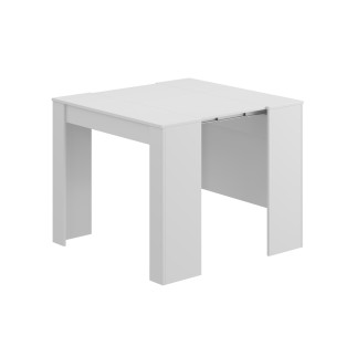 Table extensible ALGA blanc laqué différentes positions