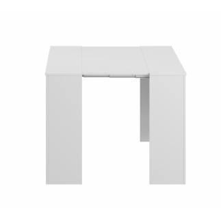 Table extensible ALGA blanc laqué différentes positions