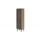 Vitrine 1 portes industrielle BASI 54 cm avec porte vitrée et pied en métal