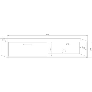 Meuble télé 140 cm TILA