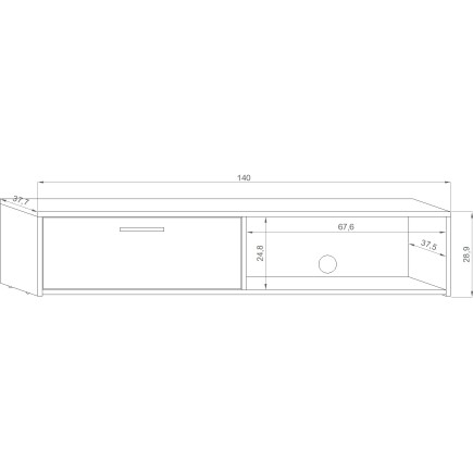 Meuble télé 140 cm TILA