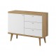 Commode PRIMO 3 tiroirs 1 porte de 107 cm scandinave