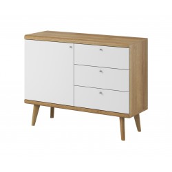 Commode PRIMO 3 tiroirs 1 porte de 107 cm