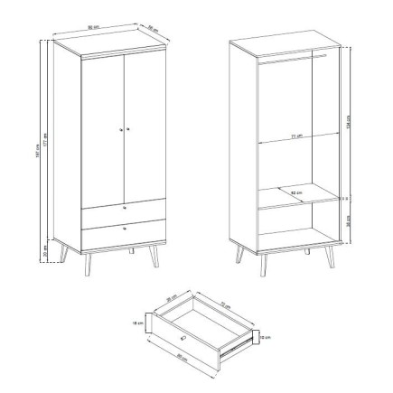 L'armoire PRIMO de 80 cm