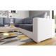 magnifique Canapé d'angle 6 places OARA blanc en cuir PU eclatant