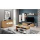 Ensemble TV ILDA bois et blanc moderne et design