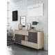 Commode Buffet 2 portes + 2 tiroirs, style industrielle