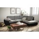 Canapé d'angle convertible GALIS avec lit et surface de couchage. gris