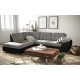Canapé d'angle convertible GALIS avec lit et surface de couchage. gris