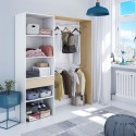 DRESIO - Armoire dressing avec étagère de 60cm et 2 penderies