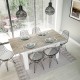 Table extensible scandinave KENDA bois et blanc style nordique