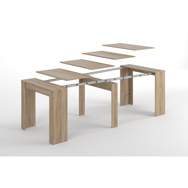 Table extensible ALGA blanc brillant, gris ou bois Table extensible ALGA blanc brillant, gris ou bois