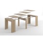 Table extensible ALGA blanc brillant, gris ou bois Table extensible ALGA blanc brillant, gris ou bois