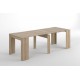 Table extensible ALGA blanc brillant, gris ou bois 