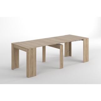 Table extensible ALGA blanc brillant gris ou bois 