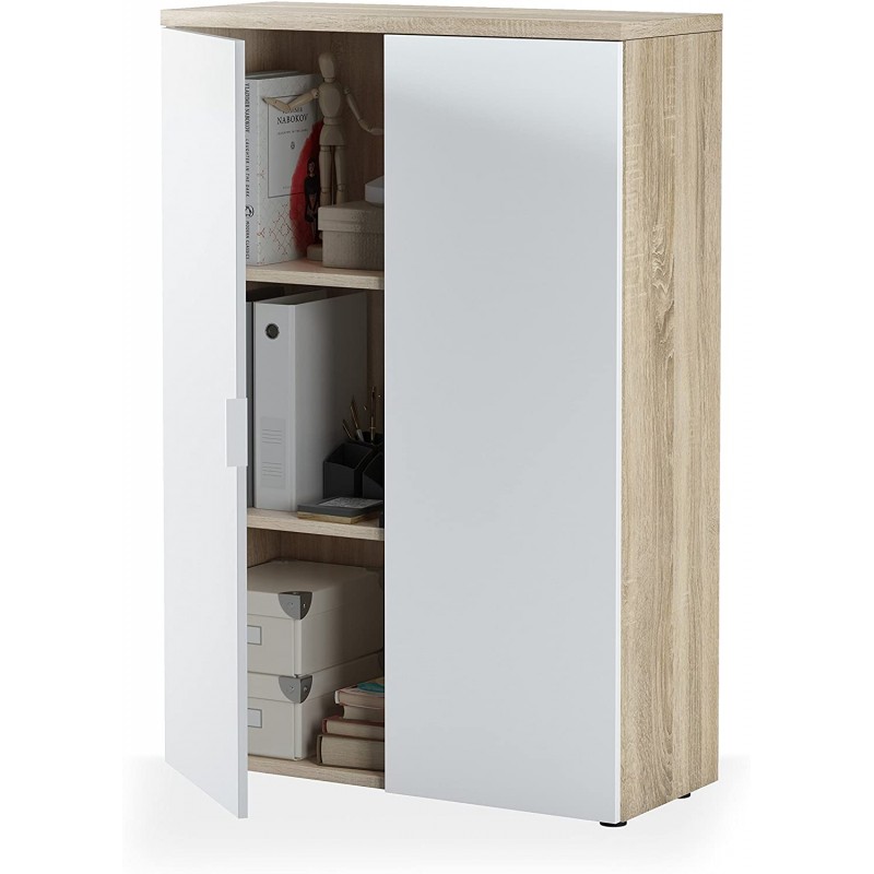 Meuble Armoire À Chaussures En Bois Coloris Chêne Canadien