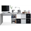 Bureau réversible modèle Adapta XL Gris Ciment et Blanc 74 x 136 x 139 cm 