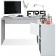 Bureau réversible modèle Adapta XL Gris Ciment et Blanc 74 x 136 x 139 cm habitdesign