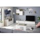 Ensemble meuble tv design EVOS chêne Alaska et blanc