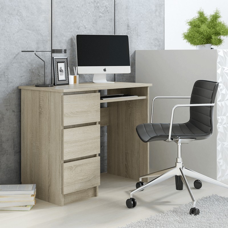 vasthoudend zebra Beraadslagen CINO - Bureau avec 3 tiroirs 90 cm - TENDENCIO