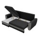 Canapé d'angle convertible DONO en tissu. Canapé compact pour petits espaces