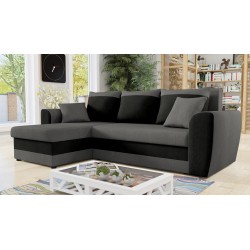 Canapé d'angle convertible DONO en tissu. Canapé compact pour petits espaces
