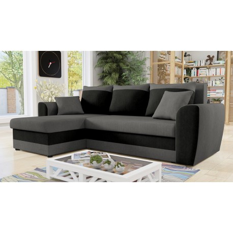 Canapé d'angle convertible DONO en tissu. Canapé compact pour petits espaces