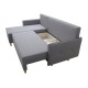 Canapé d'angle convertible Milowa scandinave nordique avec pieds en bois