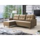 Canapé d'angle convertible Milowa scandinave nordique avec pieds en bois